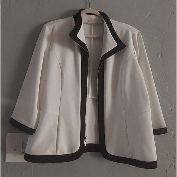 Chico's Collection Blazer Women 2(L) Full Zipper,Elegant,Polyester Spandex Coast - Picture 4 of 9